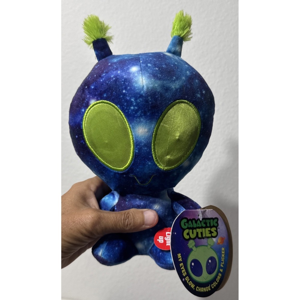 Aurora World Plush Galactic Cuties NEBULA ALIEN 8" Light Up Eyes WORKS New Tags